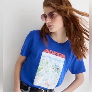 J. Crew ASPEN Women’s Broken in Jersey T-Shirt in Regal Blue Sz. Small - NEW